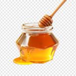 Sweet honey jar isolated on transparent background